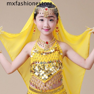 Mxfashione ที่คาดผม ประดับลูกปัดเลื่อม สไตล์อินเดีย เครื่องประดับแฟชั่น สําหรับเต้นรําหน้าท้อง