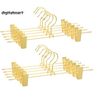 ไม้แขวนเสื้อ ทําจากโลหะ กันลื่น 30.5 ซม. 10 ชิ้น พร้อมคลิปหนีบ 2 ชิ้น สําหรับกระโปรง กางเกงชั้นใน 2