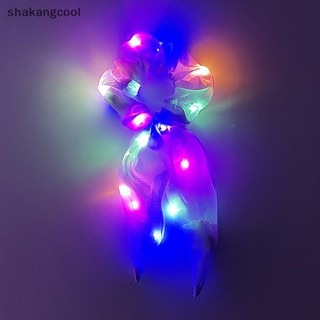 Shakangcool ยางรัดผมแฟชั่น LED หลากสีสัน สําหรับผู้หญิง SGL