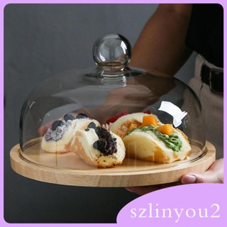 [szlinyou2] ขาตั้งไม้ พร้อมฝาปิด สําหรับวางเค้ก ขนมหวาน