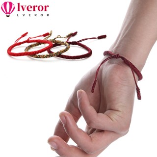 Lveror สร้อยข้อมือ เชือกถัก สีแดง เครื่องประดับนําโชค 1 ชิ้น 3 ชิ้น