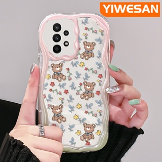 เคสมือถือ แบบนิ่ม แบบใส ลายการ์ตูนหมี ดอกไม้ กันกระแทก สําหรับ Samsung galaxy A22 4G A22 5G M22 A21s A23 A24