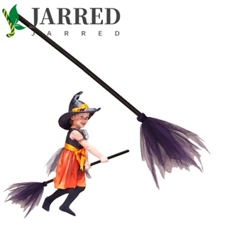 Jarred ไม้กวาดแม่มด พลาสติก ปรับได้ สําหรับเต้นรํา ฮาโลวีน ปาร์ตี้ ประสิทธิภาพเด็ก คลาสสิก ตกแต่งฮาโลวีน บิน ไม้กวาด