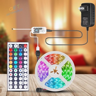 [Getdouble.th] ไฟริบบิ้น WiFi SMD5050 RGB เปลี่ยนสีได้ สําหรับตกแต่งบ้าน ห้อง