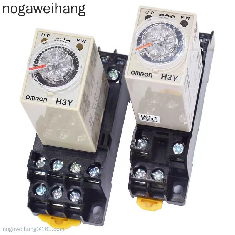 Omron Time รีเลย์ H3Y-2 ดีเลย์การรบกวน DC24V/12V AC220V/110 (พร้อมฐาน)