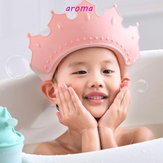 Aroma หมวกคลุมผมอาบน้ํา พลาสติก กันน้ํา สีพื้น ปลอดภัย สําหรับเด็ก