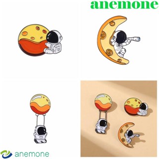 Anemone เข็มกลัด รูปการ์ตูนนักบินอวกาศ สําหรับติดเสื้อโค้ท ผ้าพันคอ กล้องโทรทรรศน์