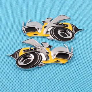 Pure Metal Bumblebee Bumper Stickers 3D Labeling Autobots Logo Car Decoration Personality Side Seam Label Modified Stickers metal sticker Car decoration