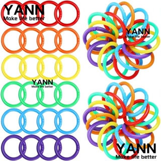 Yann1 สันห่วงพลาสติก ยืดหยุ่น 6 สี 144 ชิ้น 144 ชิ้น