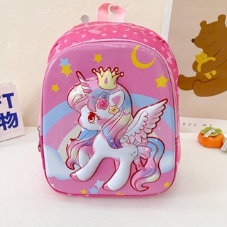 Childrens Schoolbag Girls New Western Style Unicorn Backpack 2-5 Years Old Small Class Kindergarten Backpack Portable Burden Alleviation PPGv