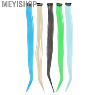 Meyishop Short Hair Extensions  Time Saving 21.7in Wig Length Colored for Christmas Cosplay Masquerade Halloween