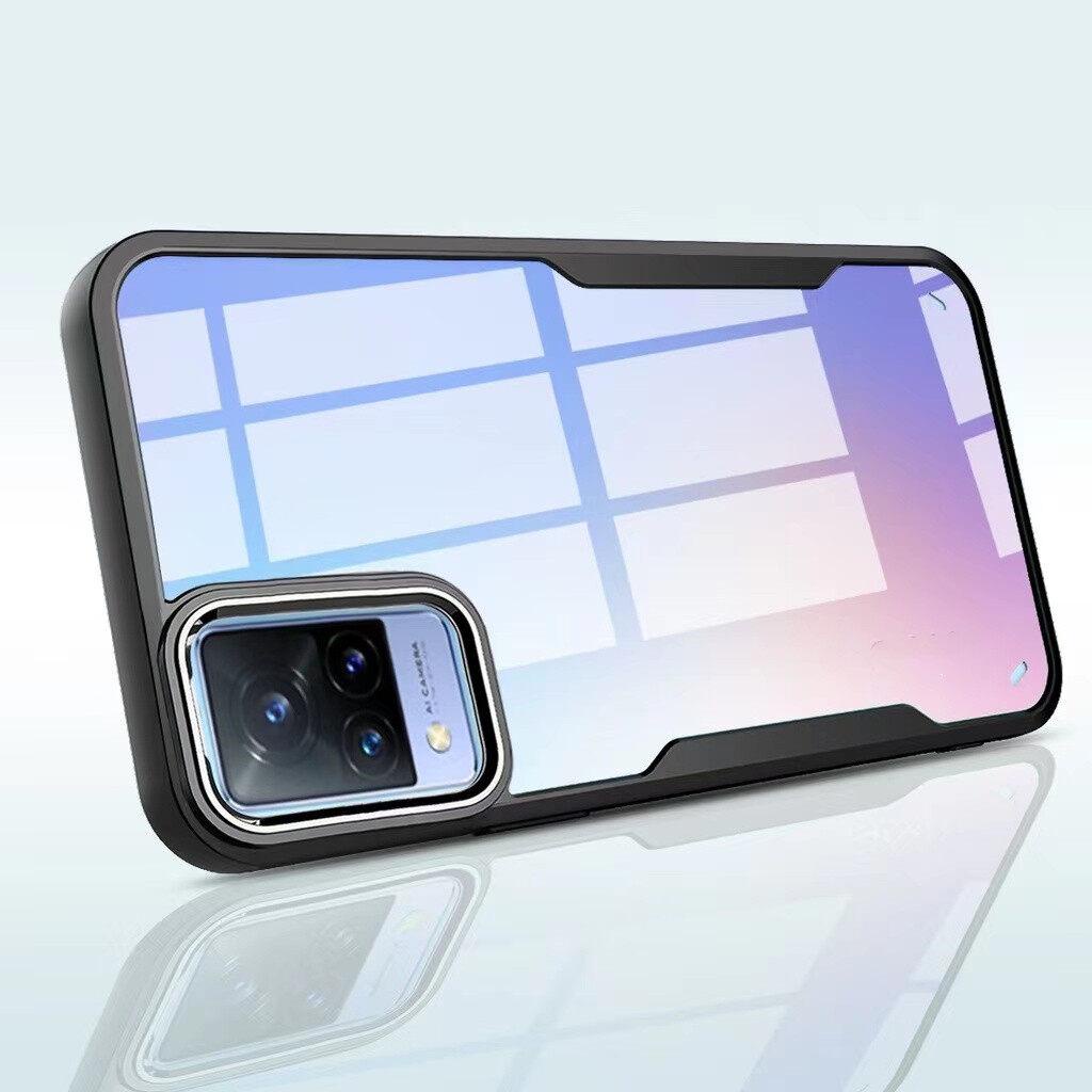 เคส VIVO V21 5G สำหรับวีโว่ ขอบดำหลังใส กันกระแทก นิ่ม TPU Case