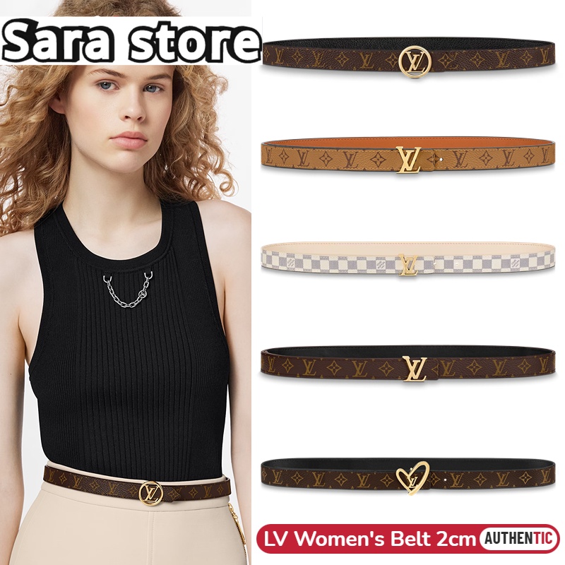หลุยส์วิตตอง Louis vuitton Women's Belt 2cm เข็มขัดสตรี ICONIC 20mm & CIRCLE 20mm