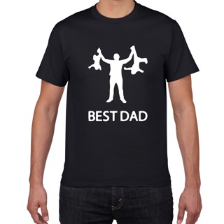 ขายดี เสื้อยืด ผ้าฝ้าย 100% พิมพ์ลาย Best Dad แฟชั่นฤดูร้อน สําหรับผู้ชาย 371701