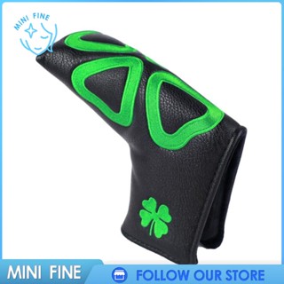 [ Clovers Golf Putter Head Cover PU Headcover Replacement Cover Golfer Gift Black