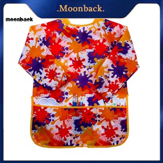 &lt;moonback&gt; ผ้ากันเปื้อนเด็ก ไนล่อน สําหรับบ้าน เด็ก อเนกประสงค์ เบเกอรี่ กินศิลปะ ภาพวาด ผ้ากันเปื้อน แขนยาว