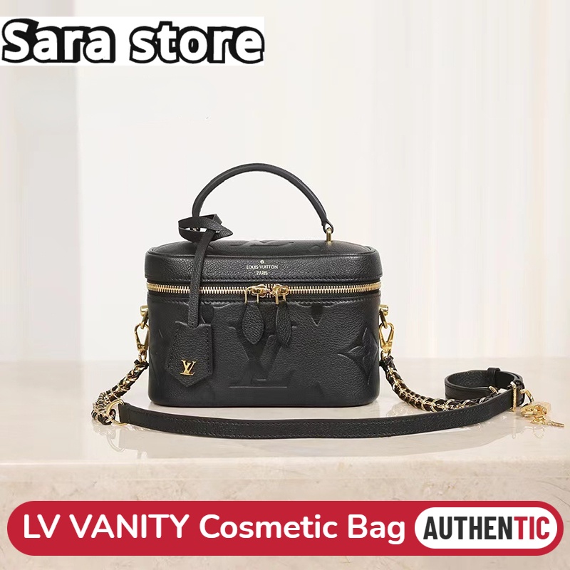 หลุยส์วิตตอง Louis Vuitton LV VANITY Cosmetic Bag กระเป๋าเครื่องสำอาง สีดำ