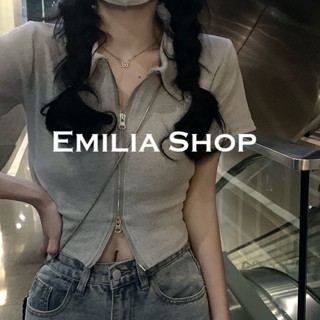 EMILIA SHOP เสื้อยืด เสื้อครอป เสื้อผ้าแฟชั่นผู้หญิง 2023 ใหม่A29J0VX 0324