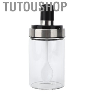 Tutoushop Transparent Glass Seasoning Jar Salt Pepper Seasoning Pot Bottle With  US