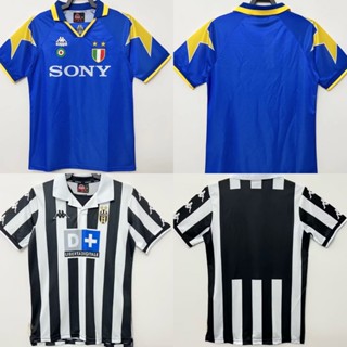 เสื้อกีฬาแขนสั้น ลายทีมชาติฟุตบอล Juventus 95 99 season คุณภาพสูง สไตล์เรโทร ไซซ์ S-XXL