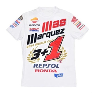 โมเดลรถจักรยานยนต์ Moto Gp Honda Hrc 3 + 1เสื้อยืดแห้งเร็ว_03