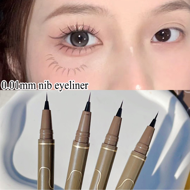 Matte Liquid Eyeliner ปากกา 4 สี Ultra-fine หัวกันน้ำยาวนานโกหก Silkworm Lower Eyelash Eye Liner Quick แห้งแต่งหน้า