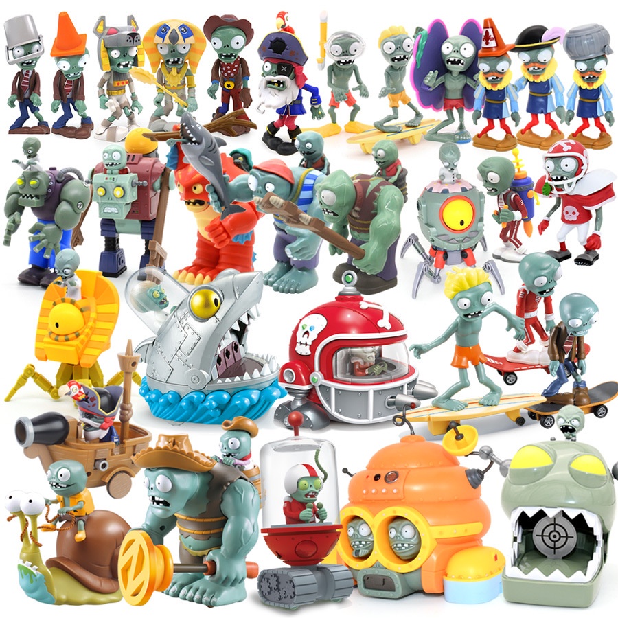 Plant vs โมเดลฟิกเกอร์โจรสลัด Zombie gatling pea shooter Zombie ของเล่นสําหรับเด็กผู้ชาย