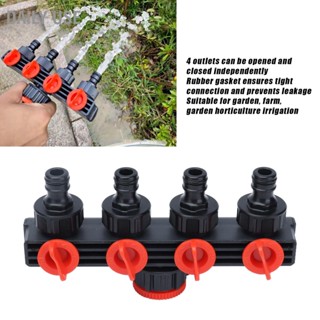 Daily Use 4 Way Tap Hose Connector Garden Splitter Leakproof สำหรับการชลประทานการเกษตรพืชสวน