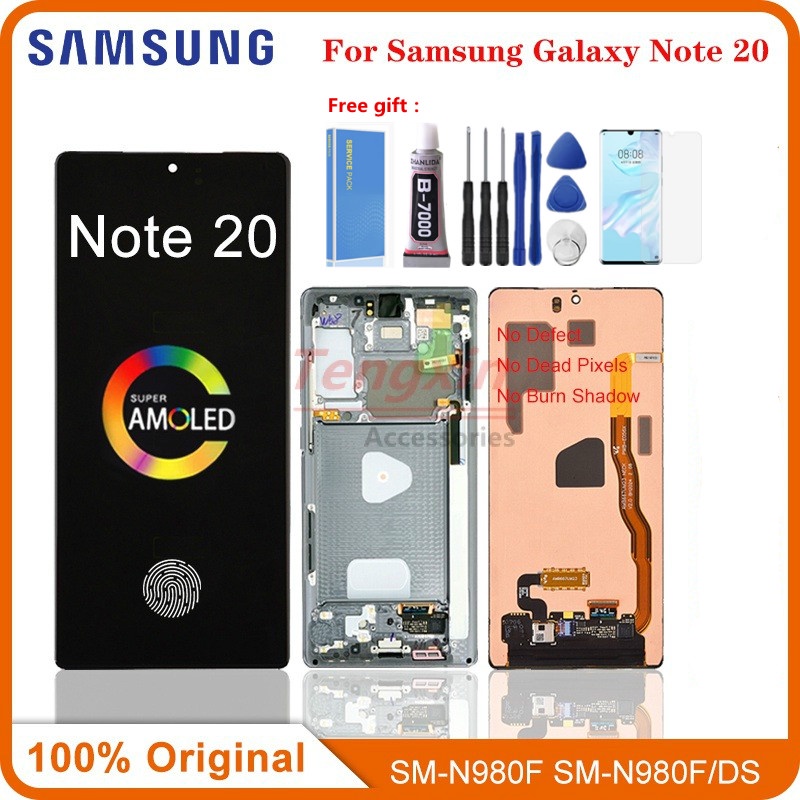 6.7 "; AMOLED สําหรับ Samsung Galaxy หมายเหตุ 20 N980 N980F จอแสดงผล LCD Touch Screen Digitizer Gala