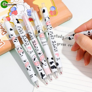 [แบบสุ่ม] 0.5 มม. หมึกสีดํา ปากกาลูกลื่น ลายการ์ตูนวัวน่ารัก กดปากกาเจล นักเรียน เขียนลายเซ็น ปากกา โรงเรียน สํานักงาน เครื่องเขียน