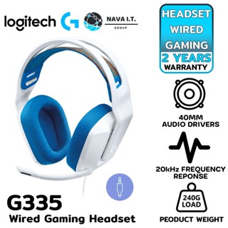 COINSคืน15%⚡FB9JMZV6⚡ LOGITECH G335 หูฟังเกมมิ่ง WIRED GAMING HEADSET WHITE WARRANTY 2 YEARS