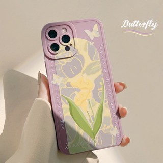 เคสโทรศัพท์มือถือ แบบนิ่ม ลายดอกไม้ สําหรับ Apple iphone14pro 13 11 12promax XS 8p 14