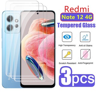 ฟิล์มกระจกนิรภัยกันรอยหน้าจอ HD แบบใส สําหรับ Redmi Note 12 Pro Note12 4G RedmiNote12 Note12pro 5G 12pro 3 ชิ้น