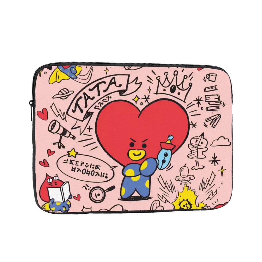 กระเป๋าใส่แล็ปท็อป กันน้ํา กันกระแทก แบบพกพา สําหรับ BTS BT21 10-17 นิ้ว