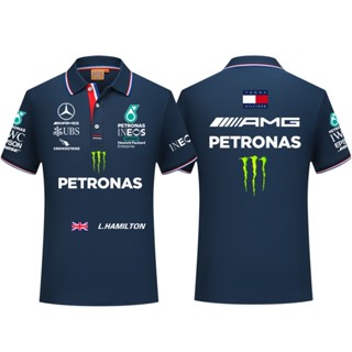 เสื้อโปโลแขนสั้น ลาย Mercedes Benz AMG Fleet Kawasaki F1 คุณภาพสูง แฟชั่นฤดูร้อน สําหรับแข่งรถ