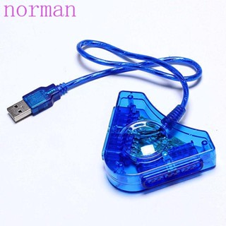 Norman อะแดปเตอร์แปลงเครื่องเล่นเกม Ps2 Usb แบบ Dual Playstation สายเคเบิ้ล Usb Ps1 Ps2 เป็น Usb แปลงเกมแพดคู่