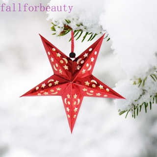 Fallforbeauty โคมไฟกระดาษ รูปดาว DIY สําหรับตกแต่งบ้าน สวน คริสต์มาส