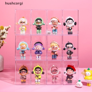 [hushcorgi] กล่องอะคริลิคใส กันฝุ่น วางซ้อนกันได้ สําหรับเก็บของเล่น สะสม