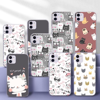 เคสโทรศัพท์มือถือแบบนิ่ม TPU ใส ลายการ์ตูนแมวน่ารัก 41A สําหรับ Samsung S10 S10E S20 Fe Lite S20 Ultra S21 Plus