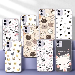 เคสโทรศัพท์มือถือแบบนิ่ม TPU ใส ลายการ์ตูนแมวน่ารัก 52Q สําหรับ Samsung A01 EU A02 M02 A02S A03S A10 A10S A11 A12 A20 A30 A20S