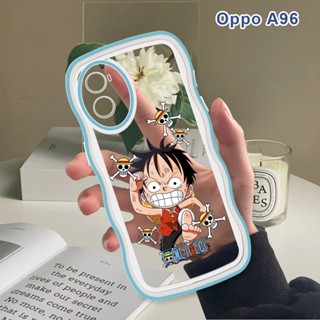 เคสโทรศัพท์มือถือแบบนิ่ม กันกระแทก กันรอยกล้อง ลายการ์ตูนลูฟี่ Ace แฟชั่น สําหรับ OPPO A17 A17K A36 A76 A77S A57 A77 2022 A96 4G 5G