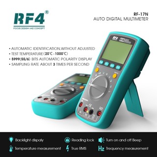 Rf4 RF-17N มัลติมิเตอร์ อเนกประสงค์ Digita ทดสอบอุณหภูมิอัตโนมัติ ทรานซิสเตอร์ เครื่องทดสอบ Esr แคลมป์มิเตอร์ มัลติมิเตอร์