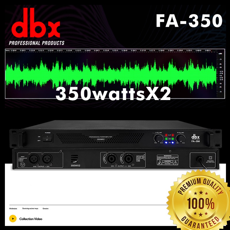 DBX FA-350 เพาเวอร์แอมป์ 350W+350W วัตต์ RMS เครื่องขยายเสียง รุ่น FA-350 แอมขยายเสียง พาวเวอร์แอมป์