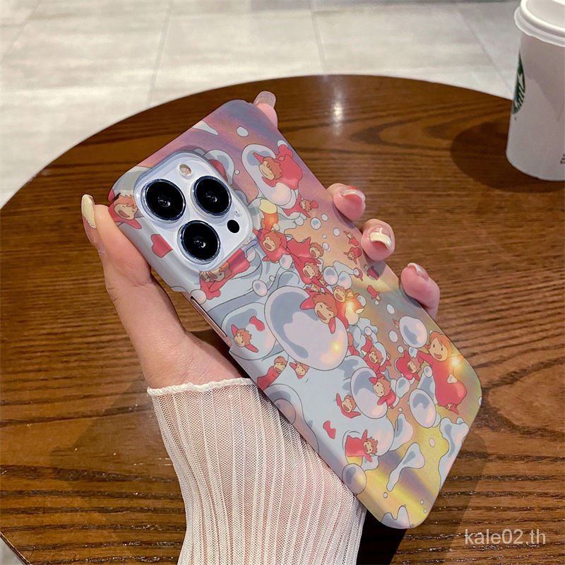 เคสโทรศัพท์มือถือแบบแข็ง กันกระแทก ลายเจ้าหญิงปลา สําหรับ iPhone Ji 14promax 13mini 12 11pro x xr xsmax 7plus 8p