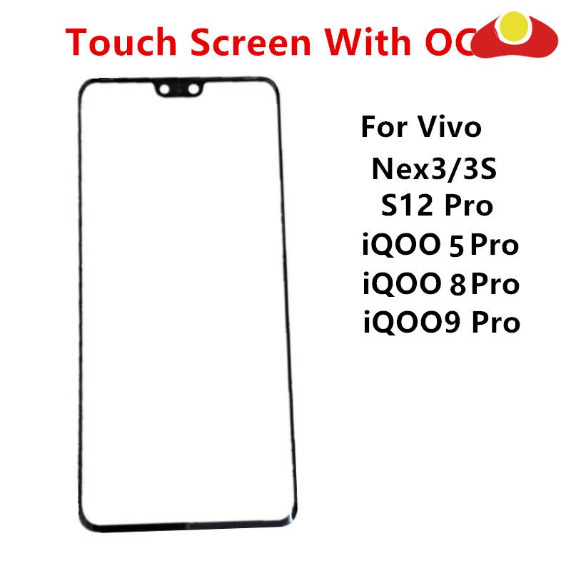Nex3s อะไหล่หน้าจอสัมผัส LCD ด้านนอก และ OCA แบบเปลี่ยน สําหรับ Vivo iQOO 9 8 5 Pro Nex 3 3S S12 Pro