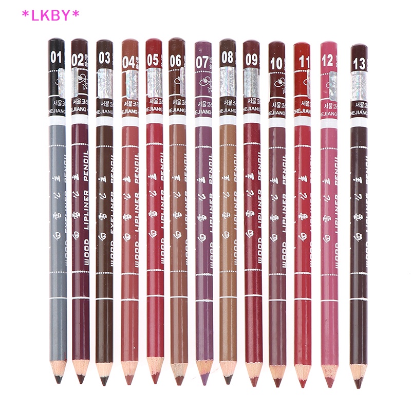 Luckybabys> ดินสอเขียนขอบปาก แบบไม้ กันน้ํา แบบมืออาชีพ สําหรับผู้หญิง 1 ชิ้น