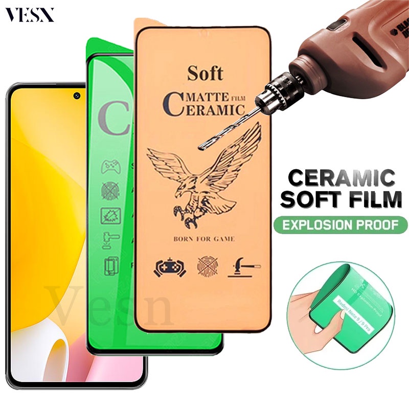 ฟิล์มเซรามิก แบบใส เต็มจอของแท้ ฟิล์มกันรอย ฟิล์มพลาสติก ไม่แตก Xiaomi Mi 14T 13T 12T 12 11T 10T 9T 