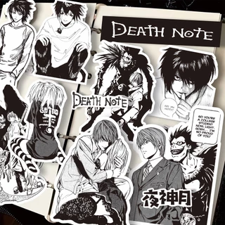 64Pcs/Set ❉ Death Note . Classical Black & White Series 02 Stickers ❉ DIY Fashion Decals Doodle Stickers