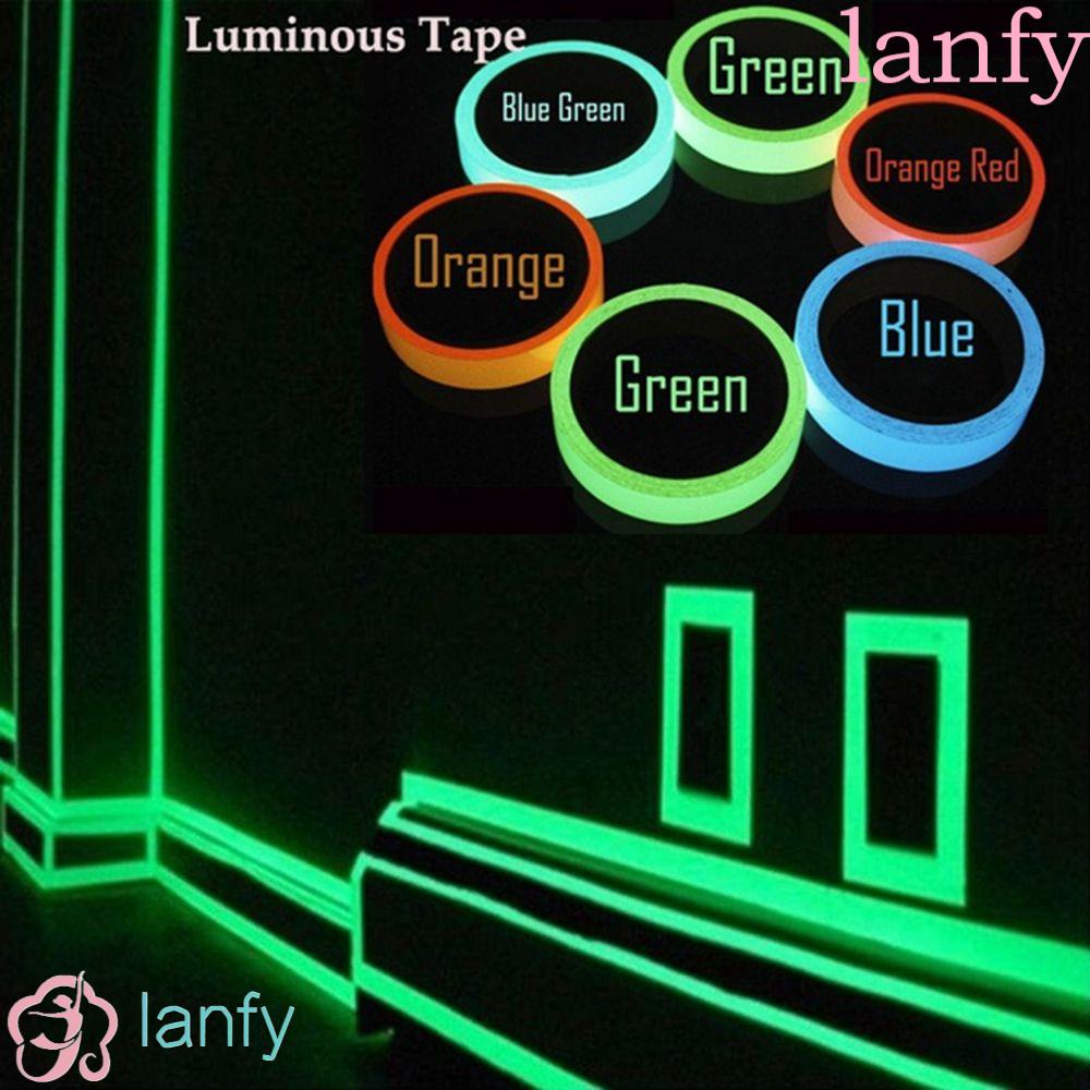 LANFY Multicolor Neon Gaffer Tape Removable Luminous Tape Fluorescent Tape Glow in The Dark Decals B