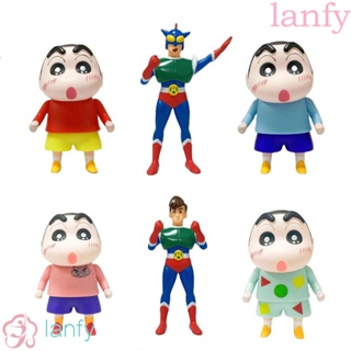 Lanfy โมเดลฟิกเกอร์ PVC รูปการ์ตูนชินจัง ของขวัญวันเกิด ของเล่นสําหรับเด็ก